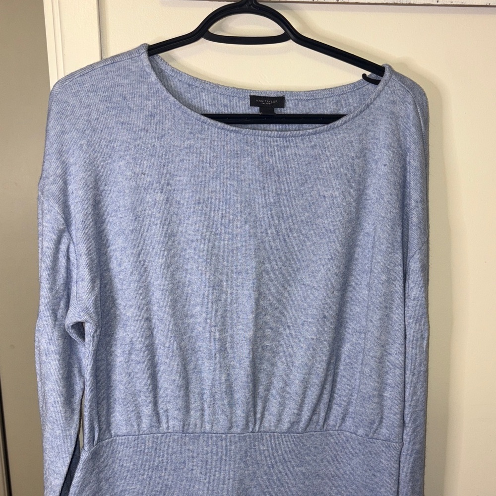 Ann Taylor Soft Blue Knit Top